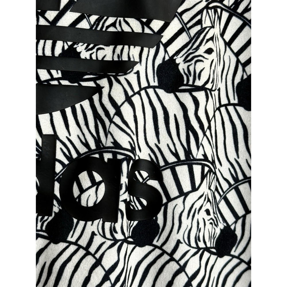 adidas Youth/Girls Size‎ S 9-10Y Zebra Sweater Black, White Velvet Trefoil Logo - Picture 6 of 8